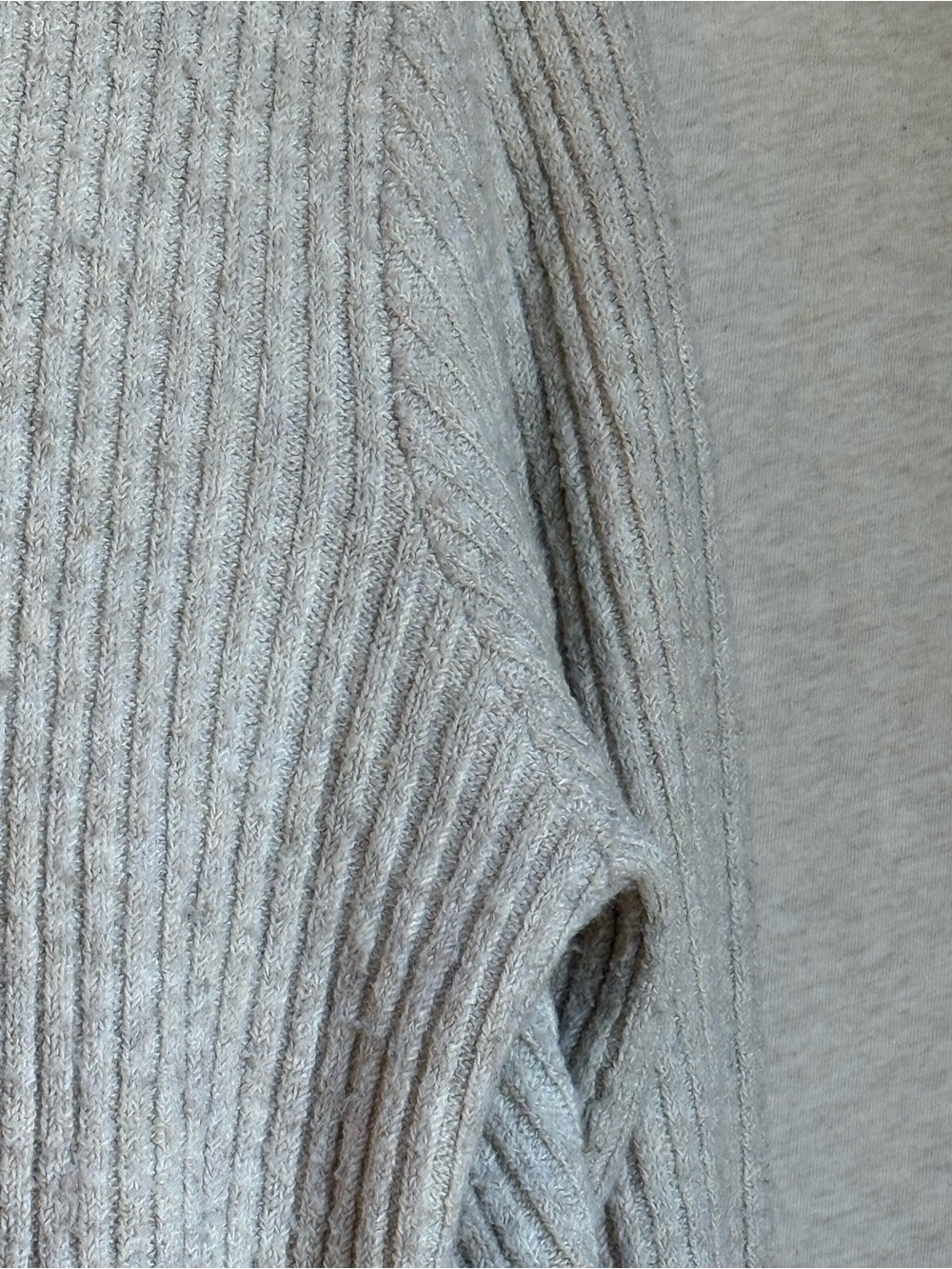 margot Neutral Cream Ribbed Crew Sweater - Picture 4 of 14